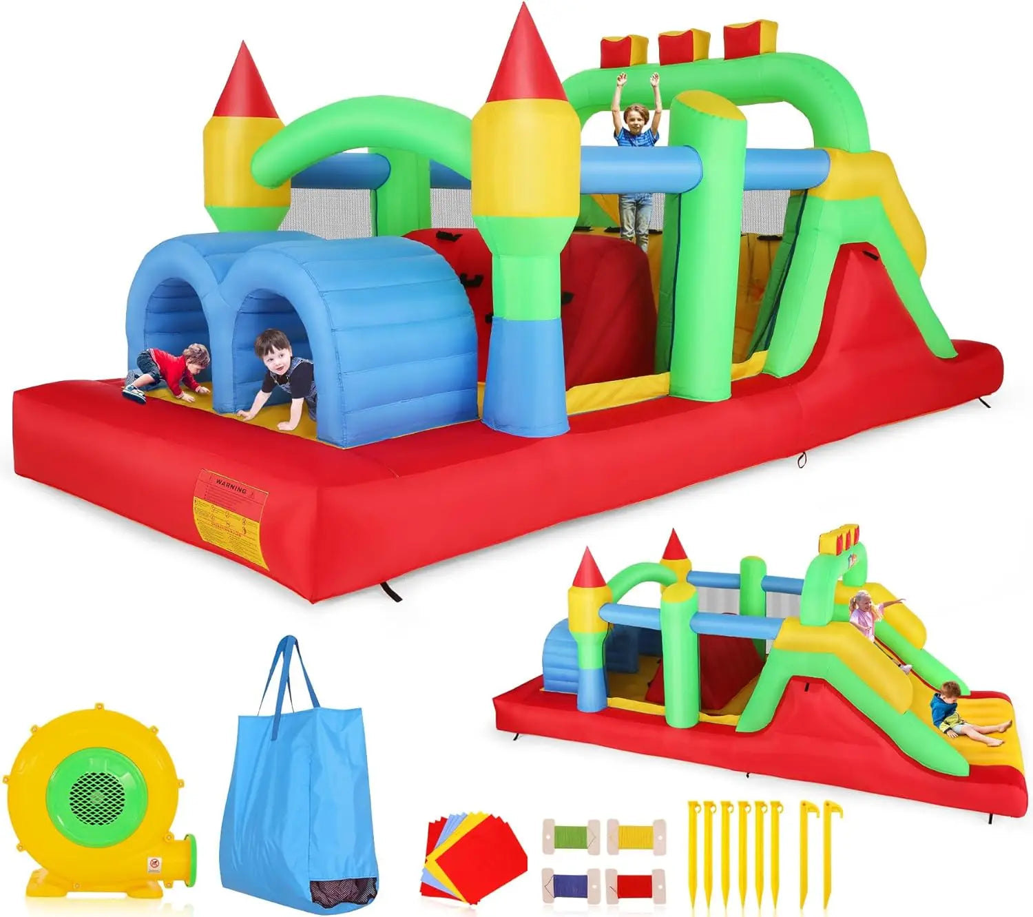Château gonflable géant 6x5x3m cour