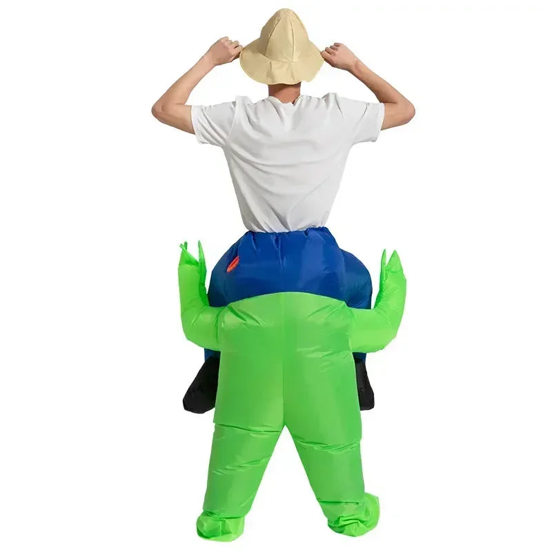 Costume gonflable Alien adulte vue de face pour Halloween