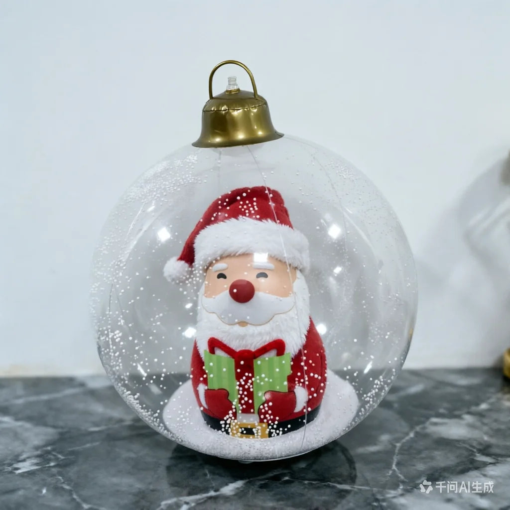Décoration Noël gonflable globe neige 60 cm sans lumières