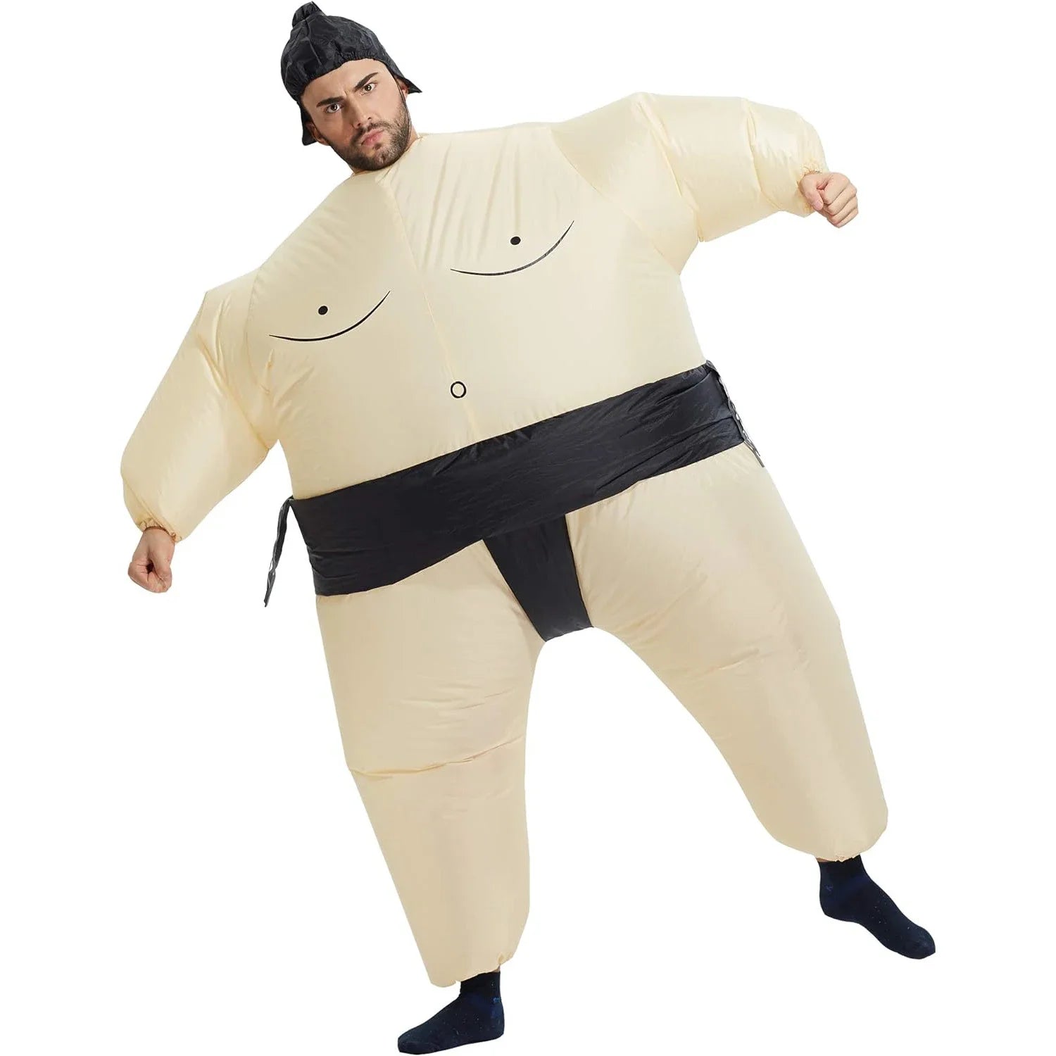 Détail tissu polyester costume sumo gonflable