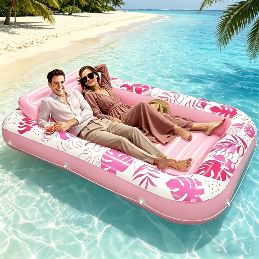 Bouée gonflable coloris bleu clair pour piscine