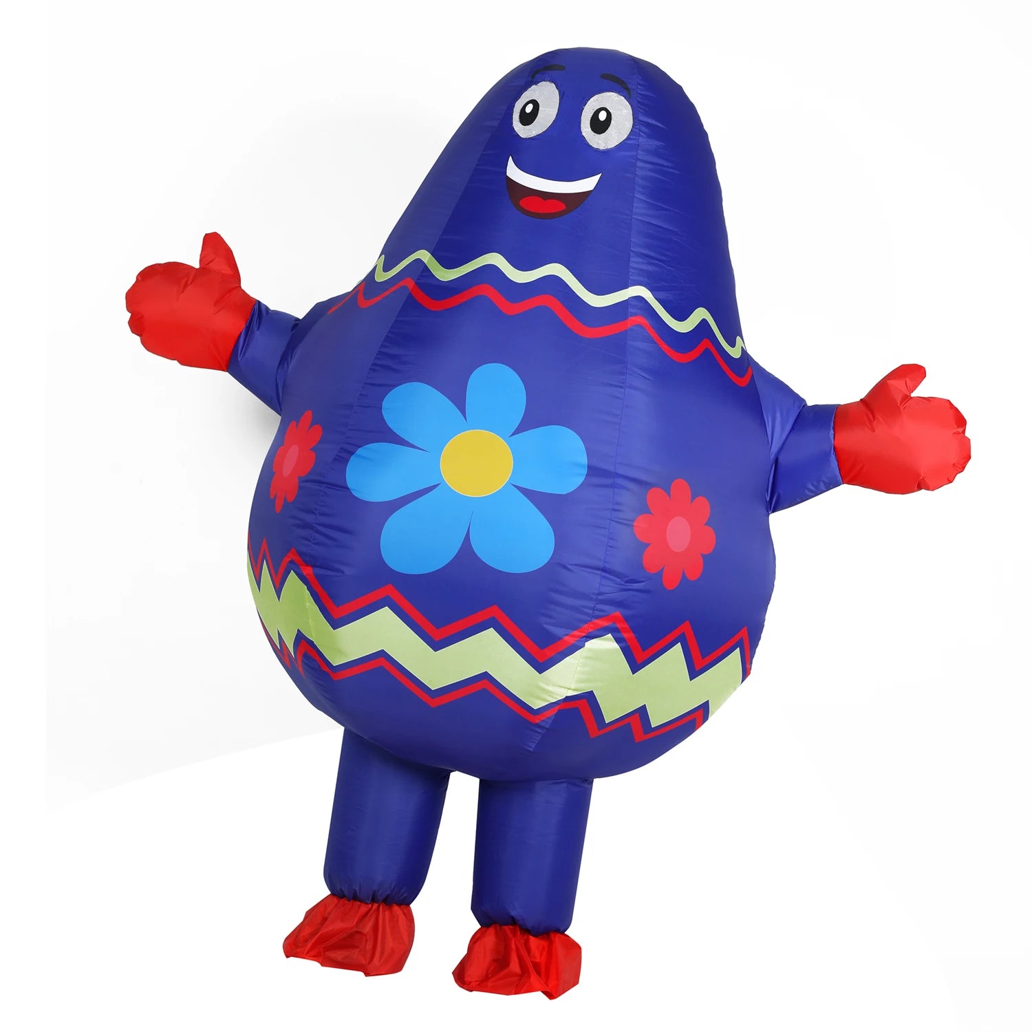 Costume gonflable oeuf de Pâques adulte multicolore