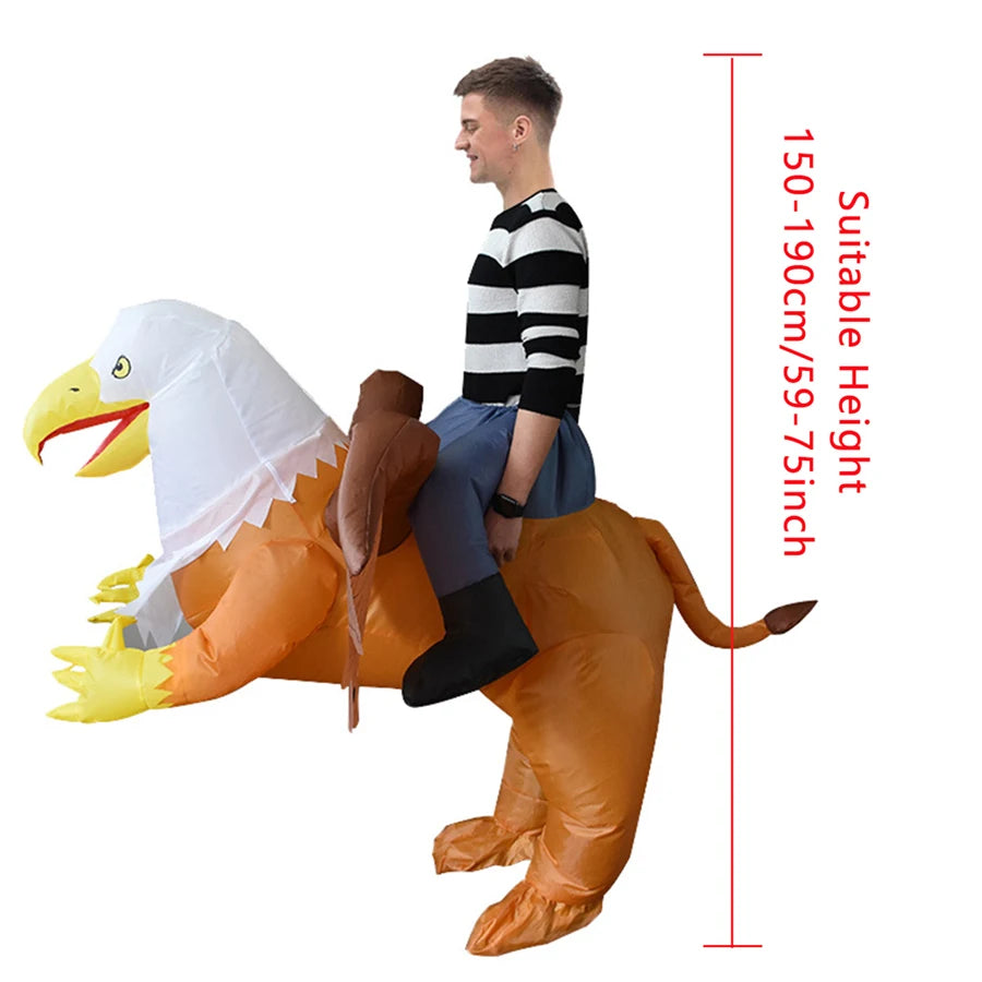 Costume gonflable griffin porté lors d'une fête