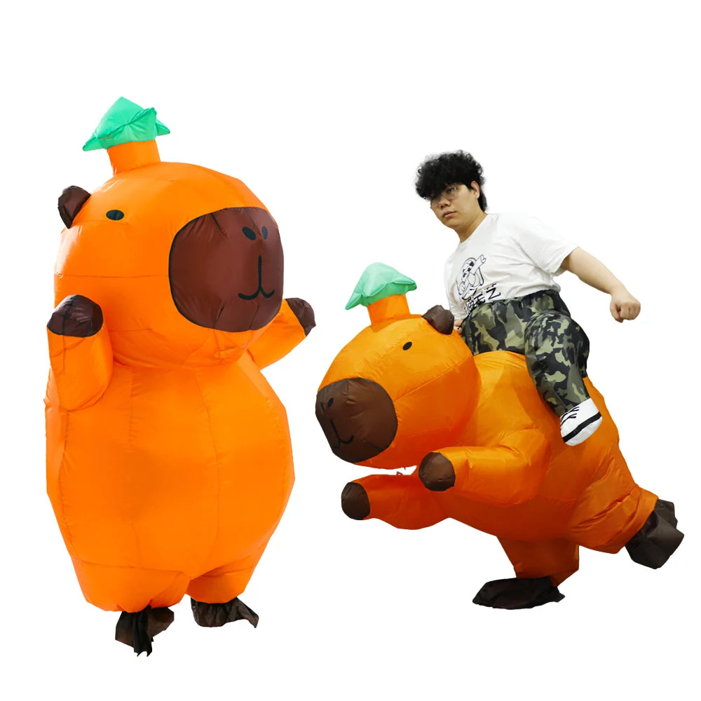 Costume gonflable Capybara adulte chevauchable pour Halloween