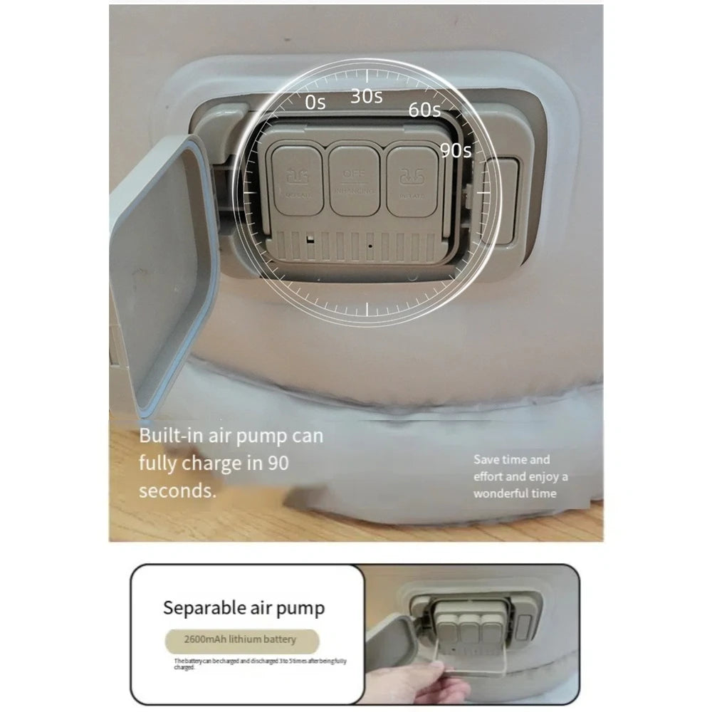 Canapé gonflable automatique en extérieur