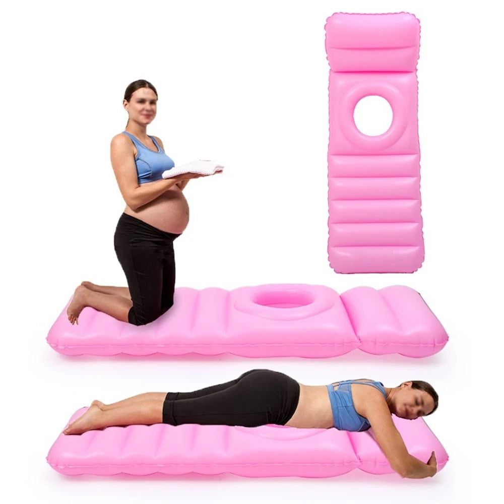Matelas gonflable grossesse confort avec trou abdominal