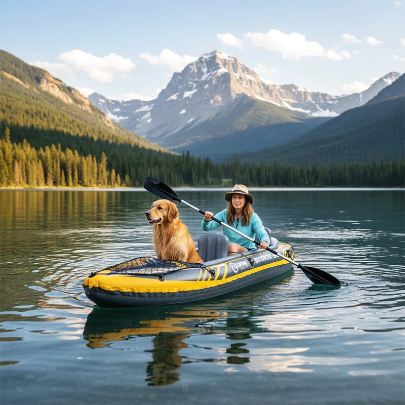 Bateau Gonflable Kayak 2 Places Renforcé - vue de côté