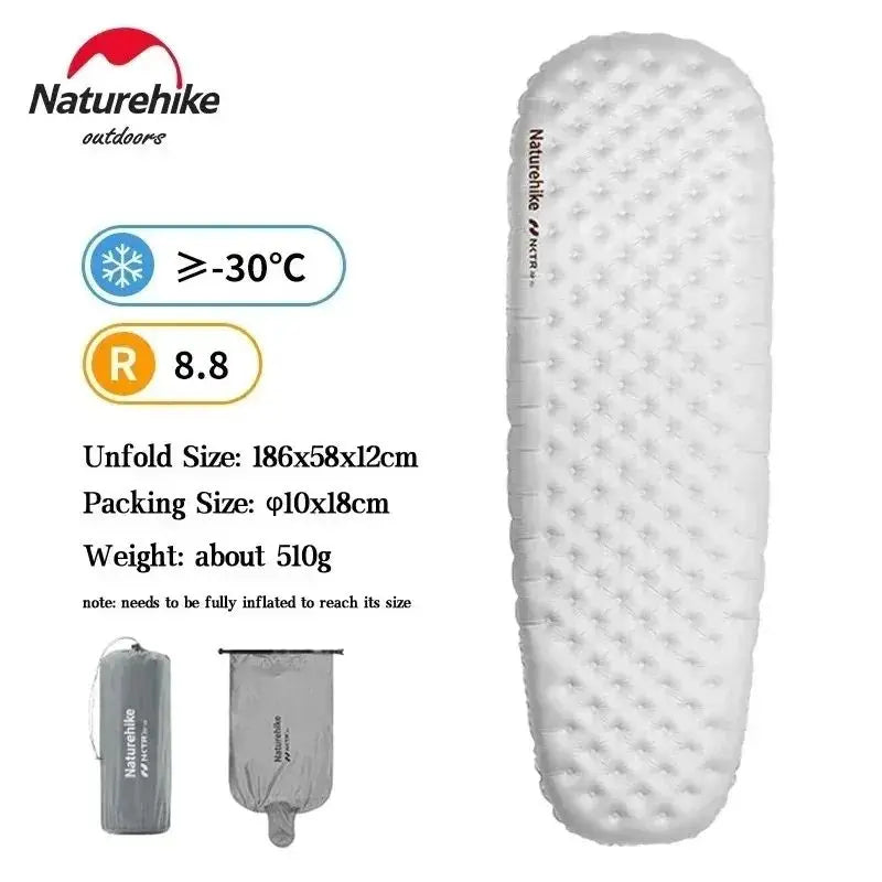 Détail des coutures du matelas de camping gonflable