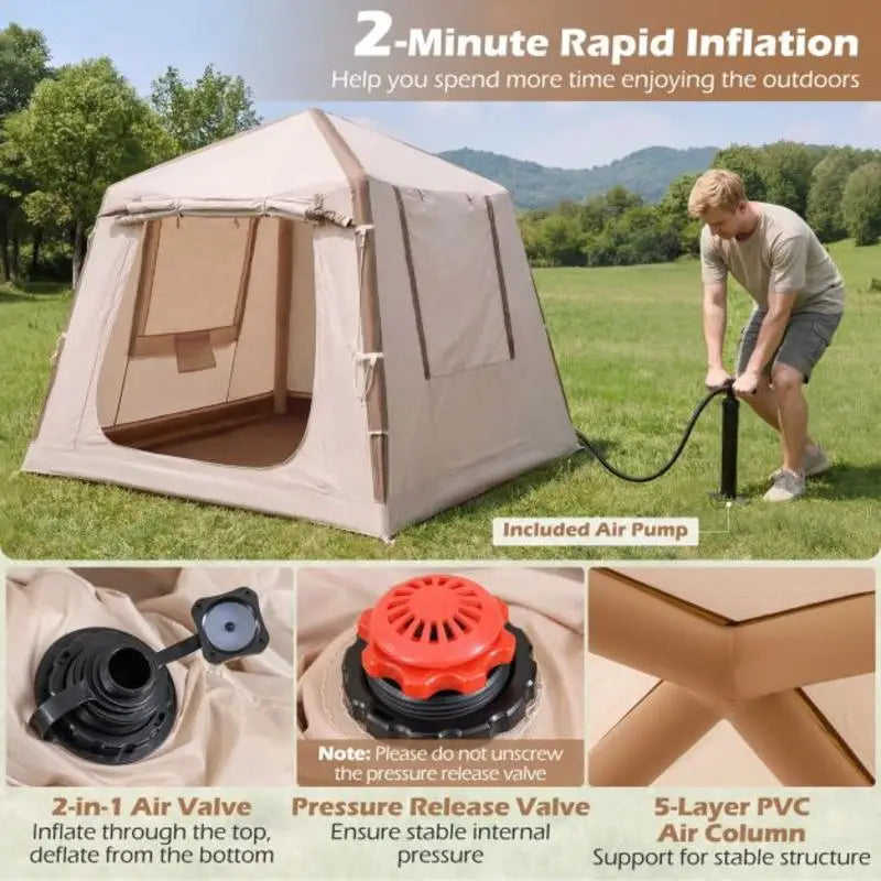 Sac de transport de la tente gonflable kaki