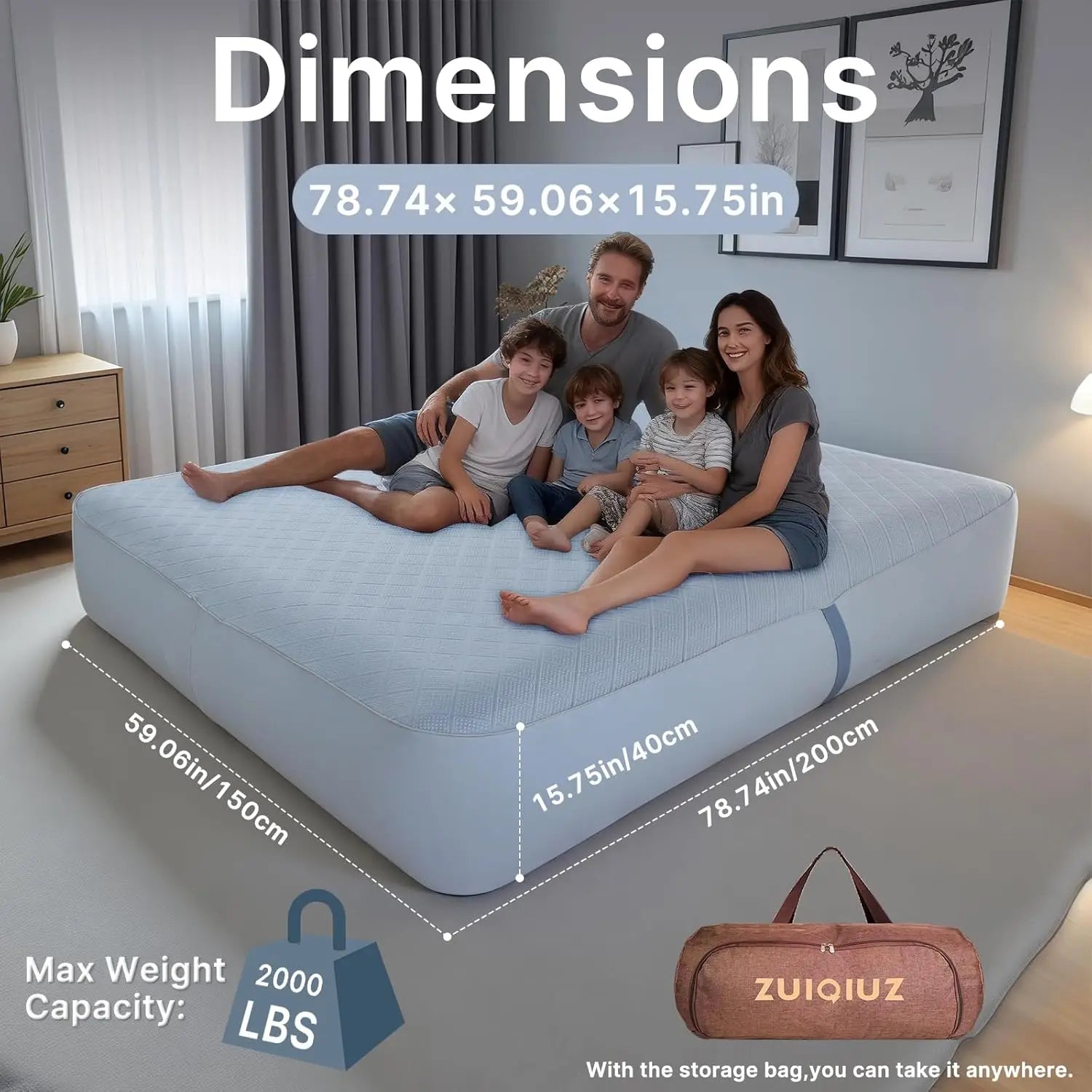 Matelas de camping gonflable utilisé à la plage