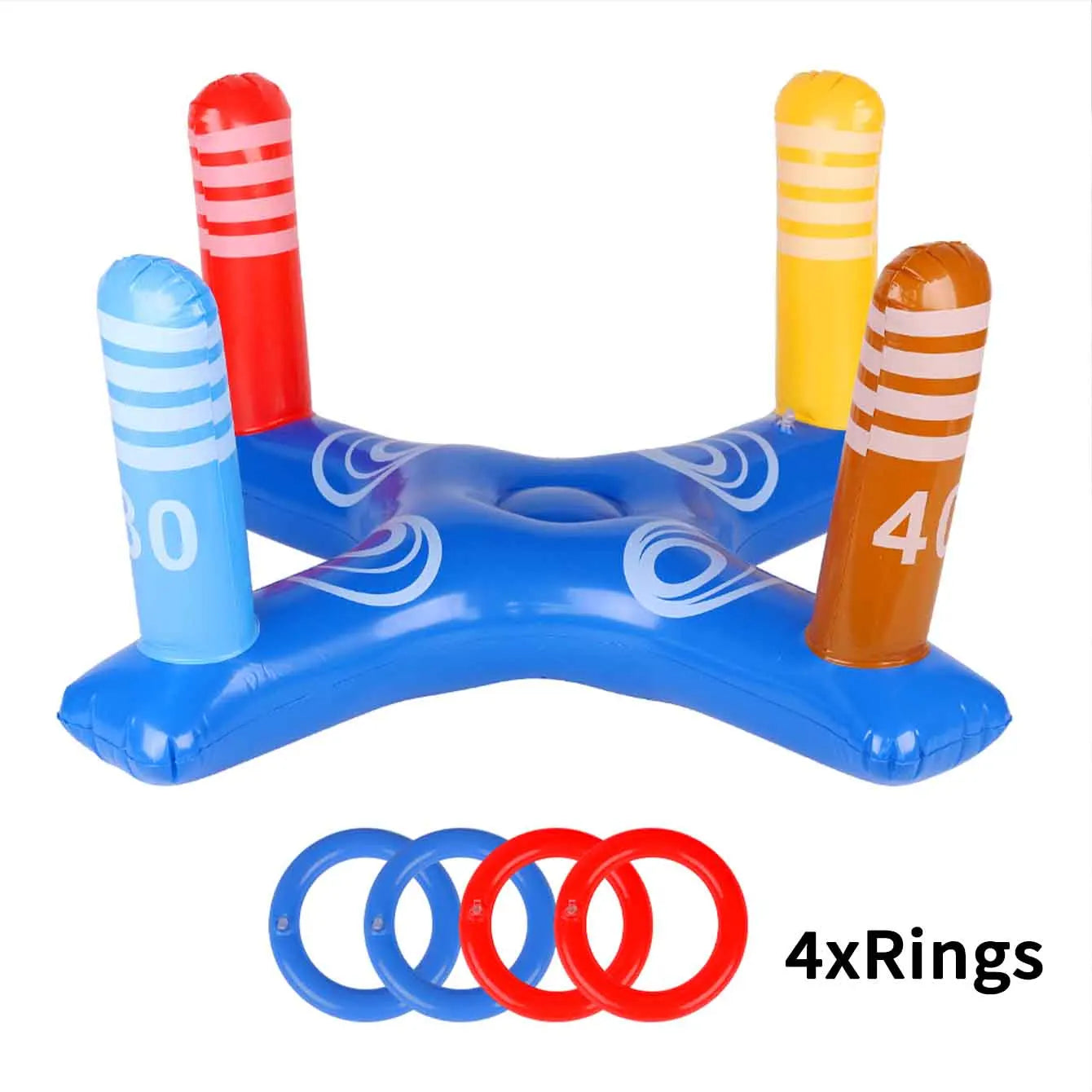 Ensemble complet du jeu d'anneaux gonflable pour piscine