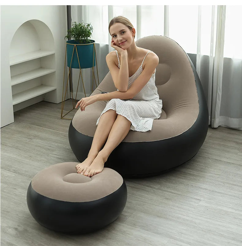 Canapé gonflable floqué confort ergonomique
