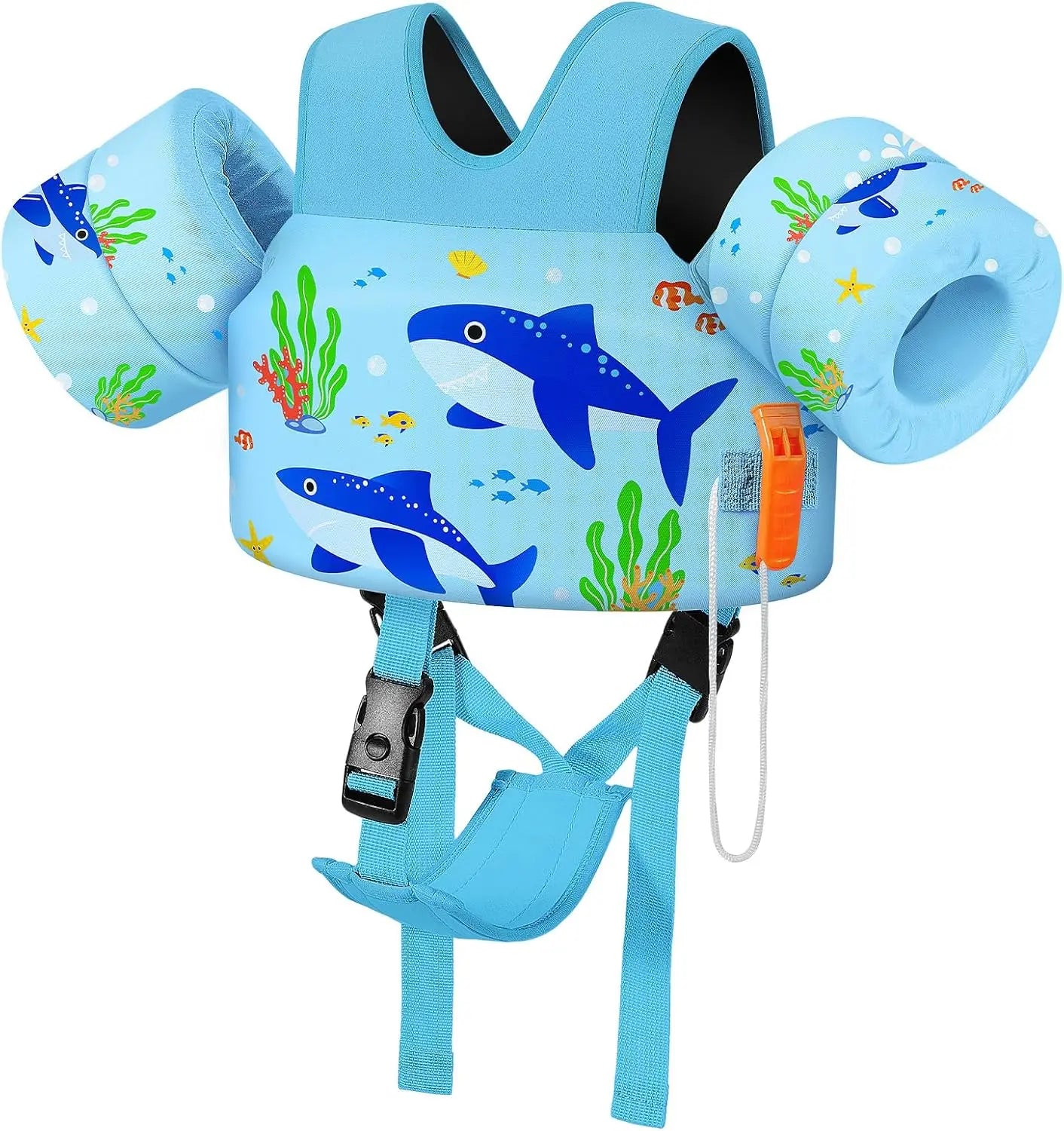 Gilet de bain enfant brassard finition colorée