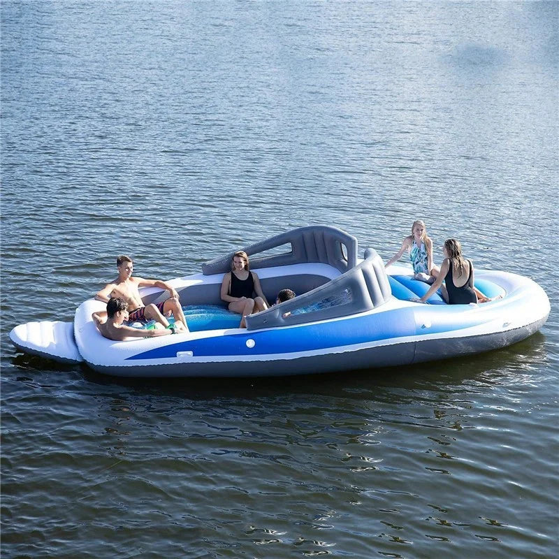 Plateforme flottante gonflable décor bateau pirate