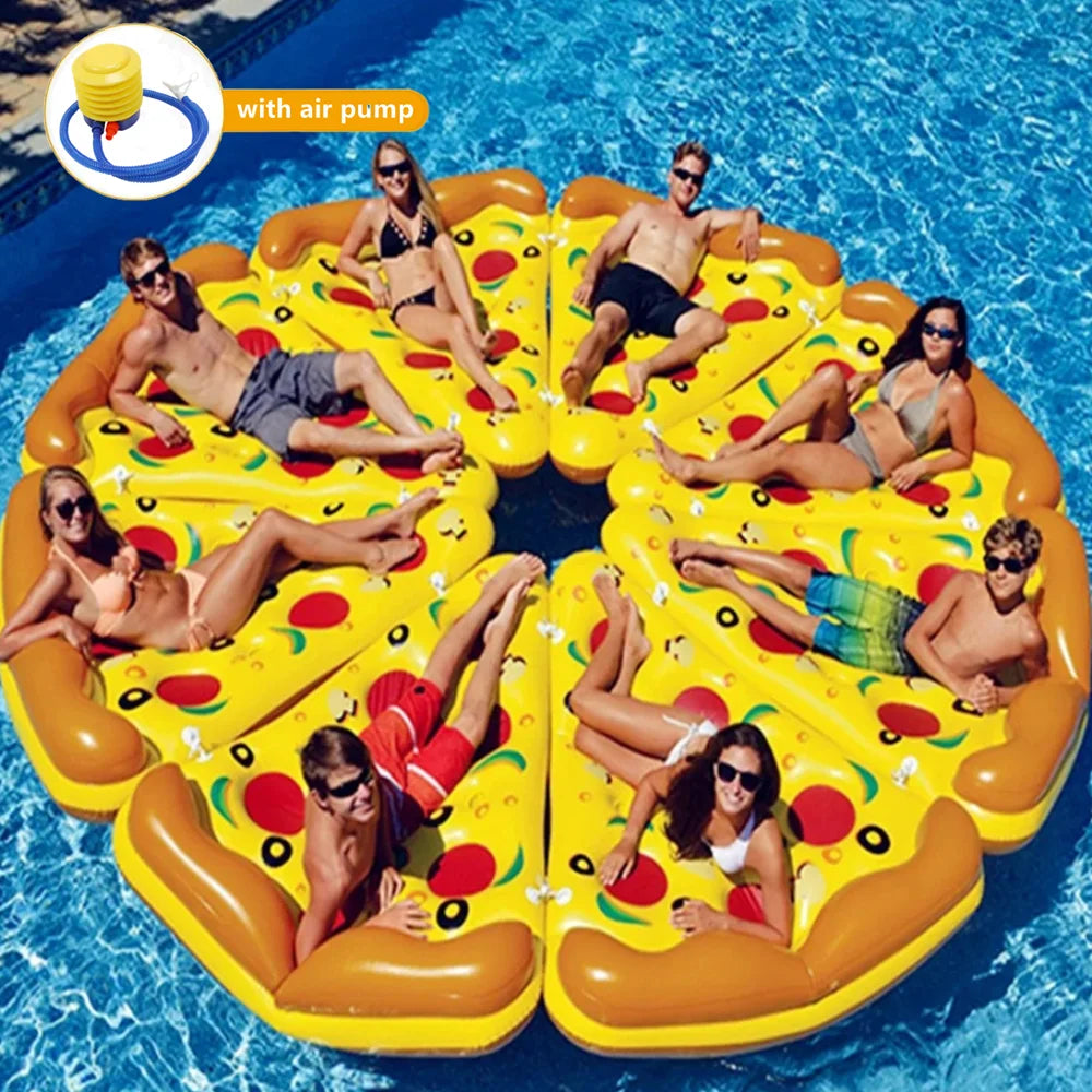 Bouée gonflable pizza géante pour piscine