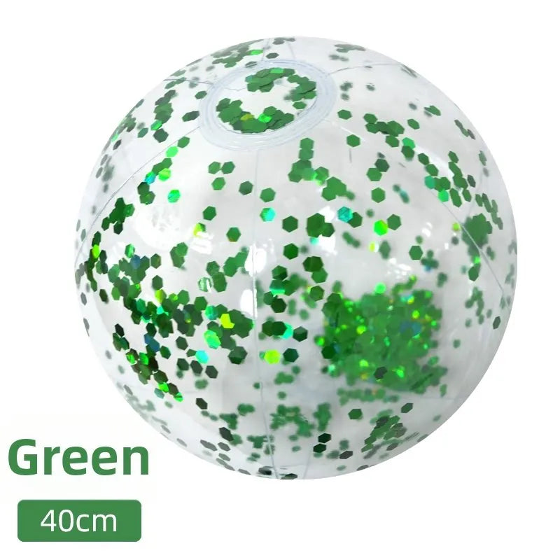 Ballon gonflable paillettes colorées flottant piscine