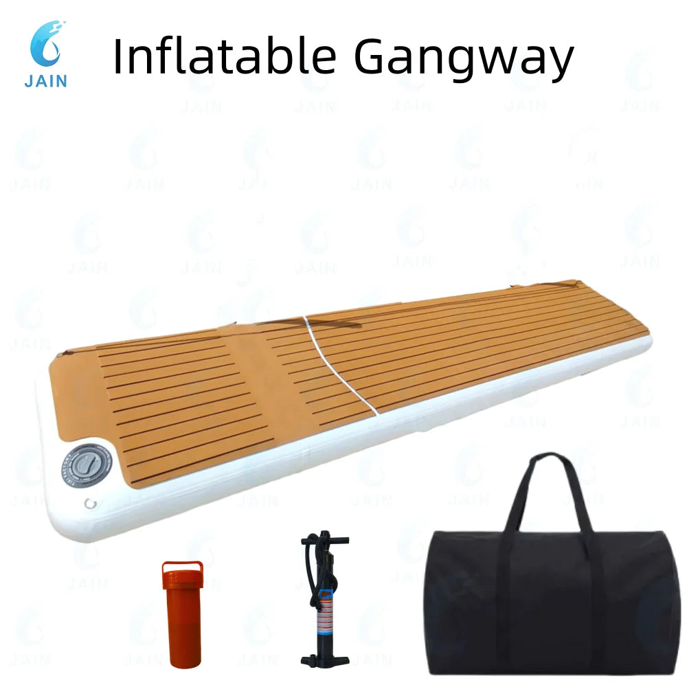Passerelle gonflable flottante sur l'eau
