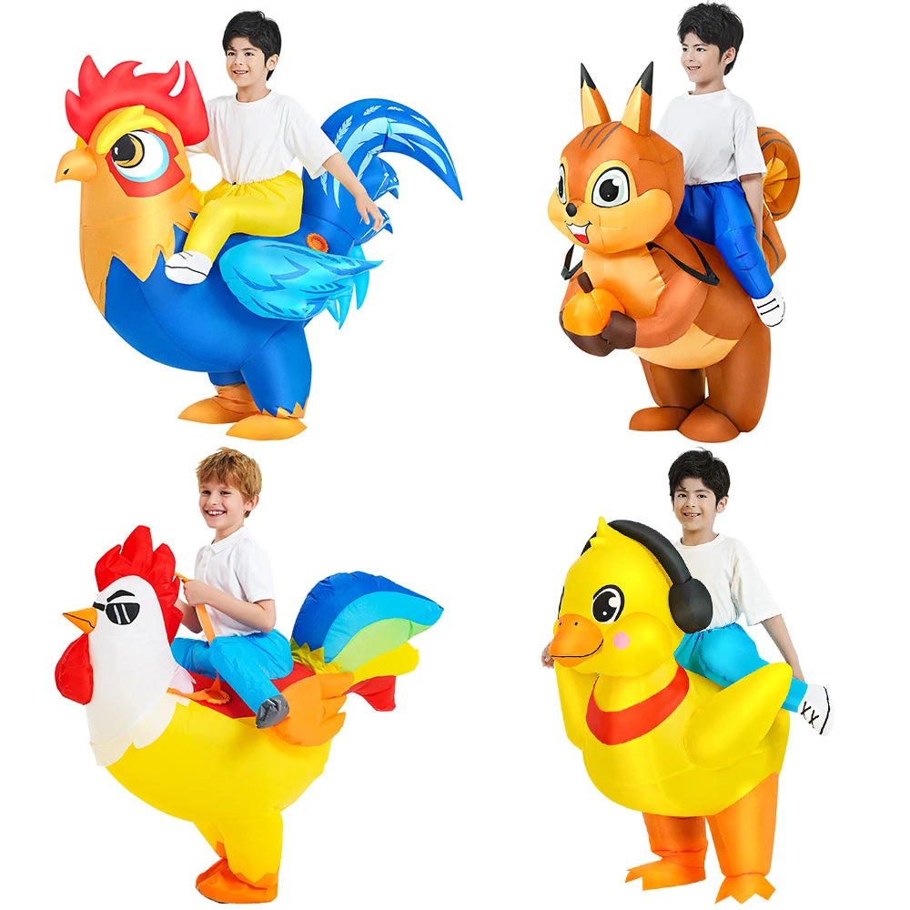 Déguisement gonflable dinosaure enfant modèle zèbre