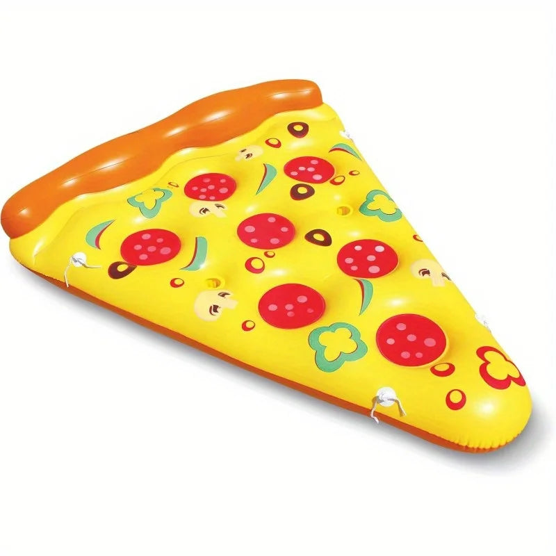 Bouée pizza gonflable détail imprimé pepperoni