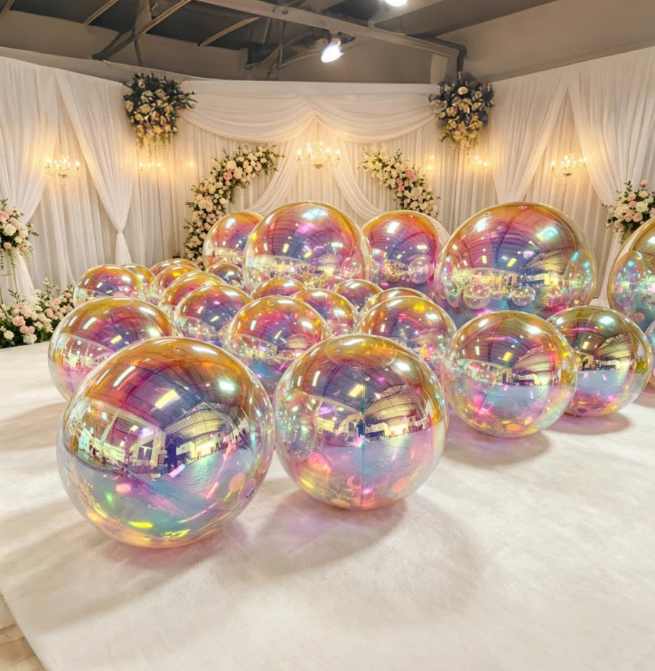 Comparaison des tailles disponibles de la boule miroir gonflable