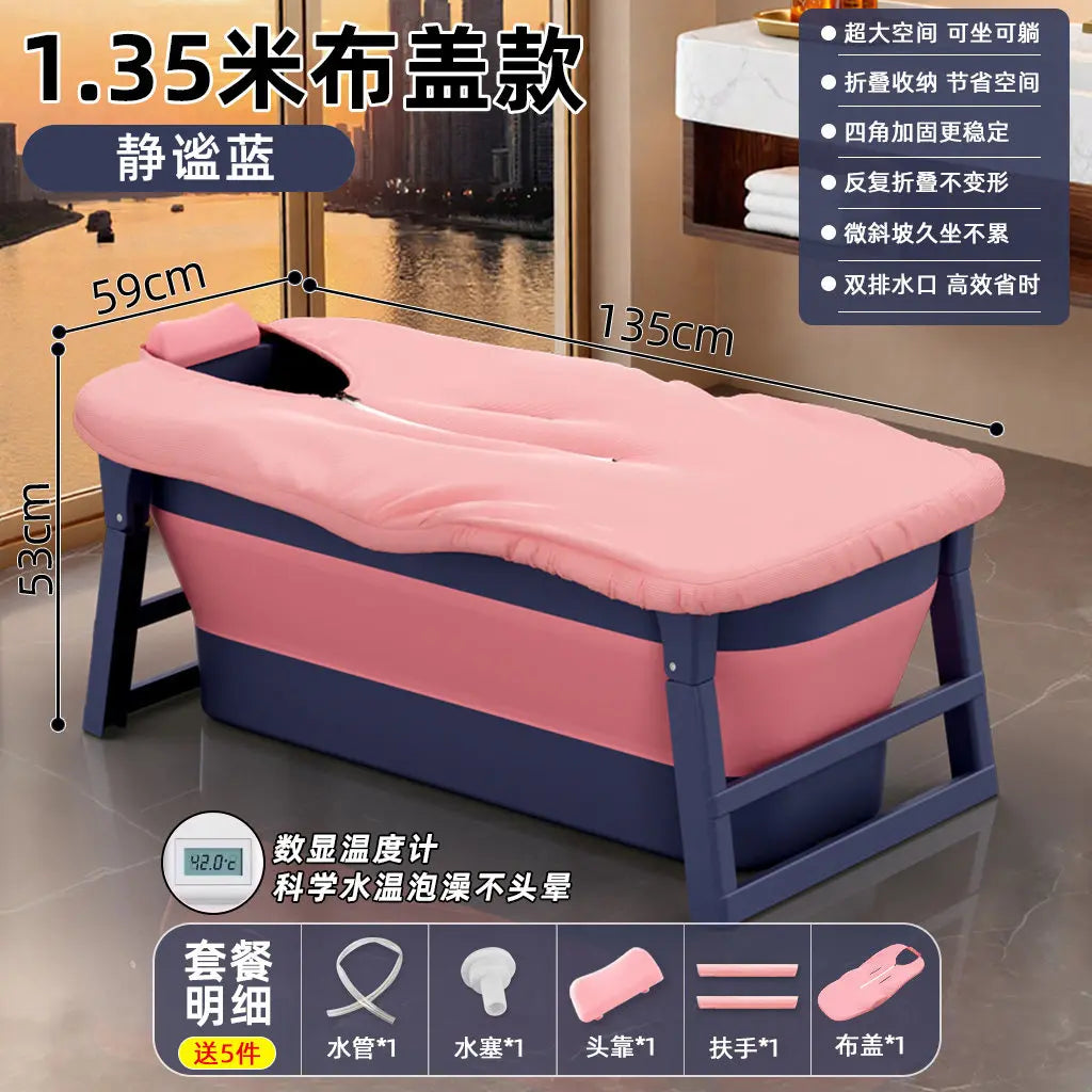 Baignoire gonflable installée en extérieur, modèle 9