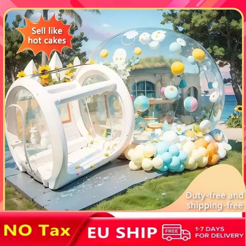 Intérieur de la bulle gonflable transparente pour enfants
