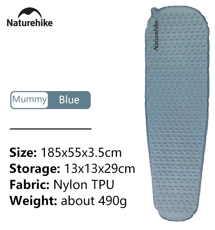 Matelas de camping gonflable prêt à l'usage en extérieur