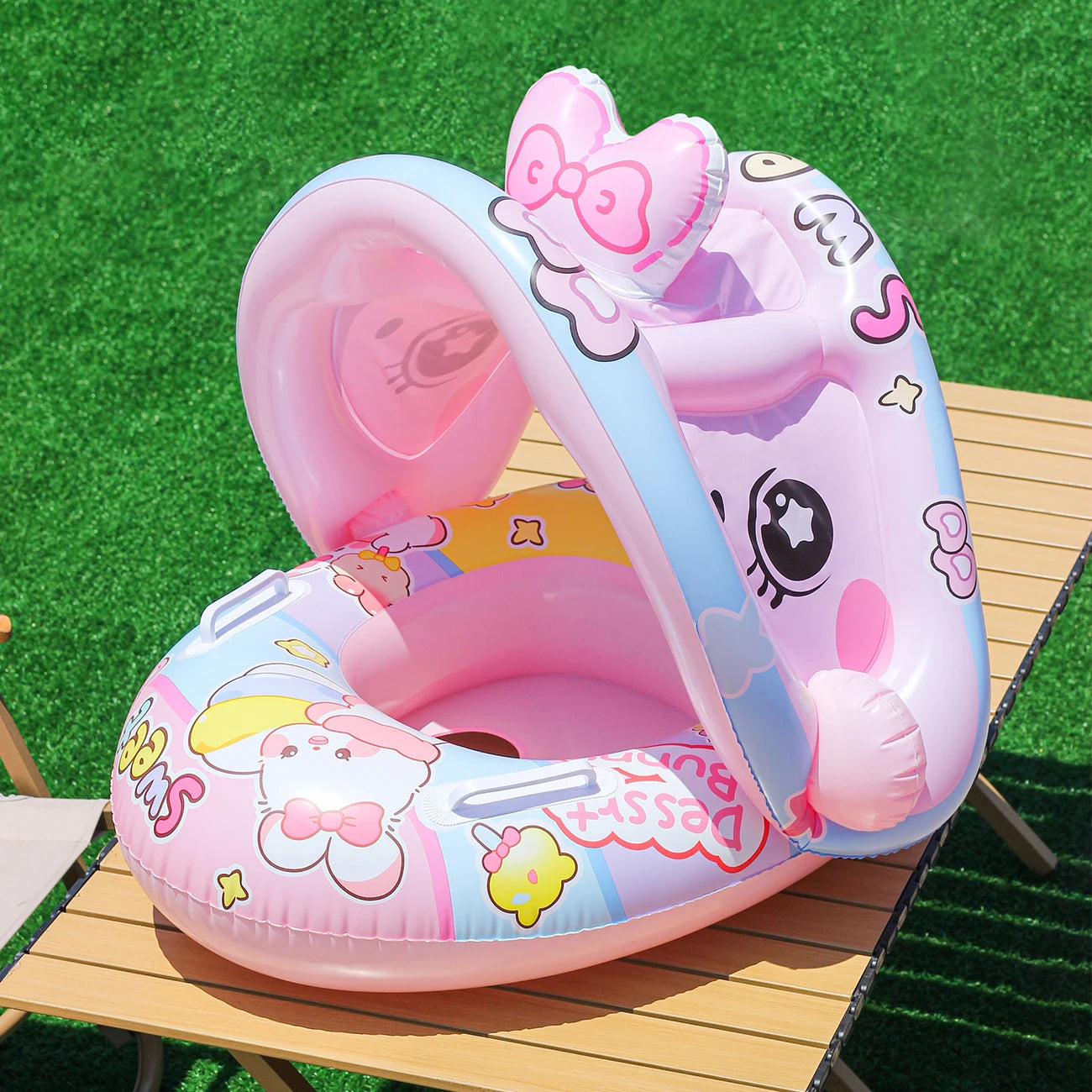 Bouée gonflable lapin accessoire fête piscine