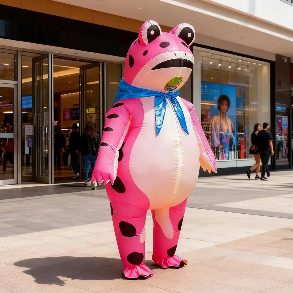 Adulte porté costume gonflable grenouille lors d'un carnaval