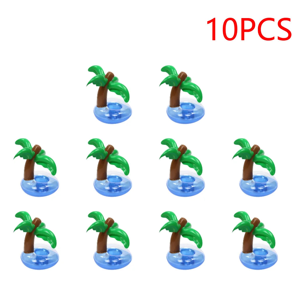 Détail du PVC du porte-gobelet gonflable noix de coco
