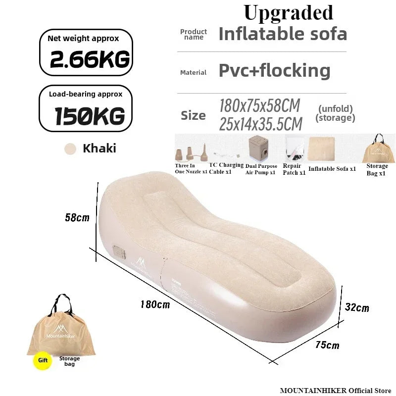 Tissu PVC et polaire du matelas de camping gonflable