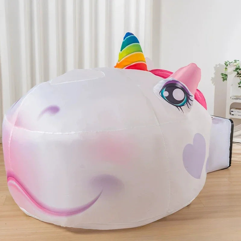 Château gonflable enfant dino licorne comme cadeau d'anniversaire