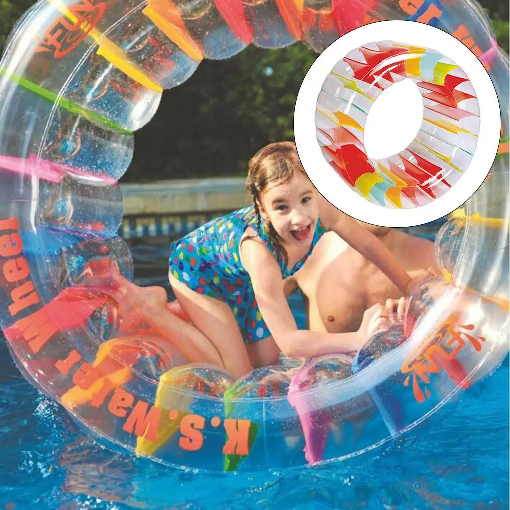 Roue à eau géante piscine enfant en action