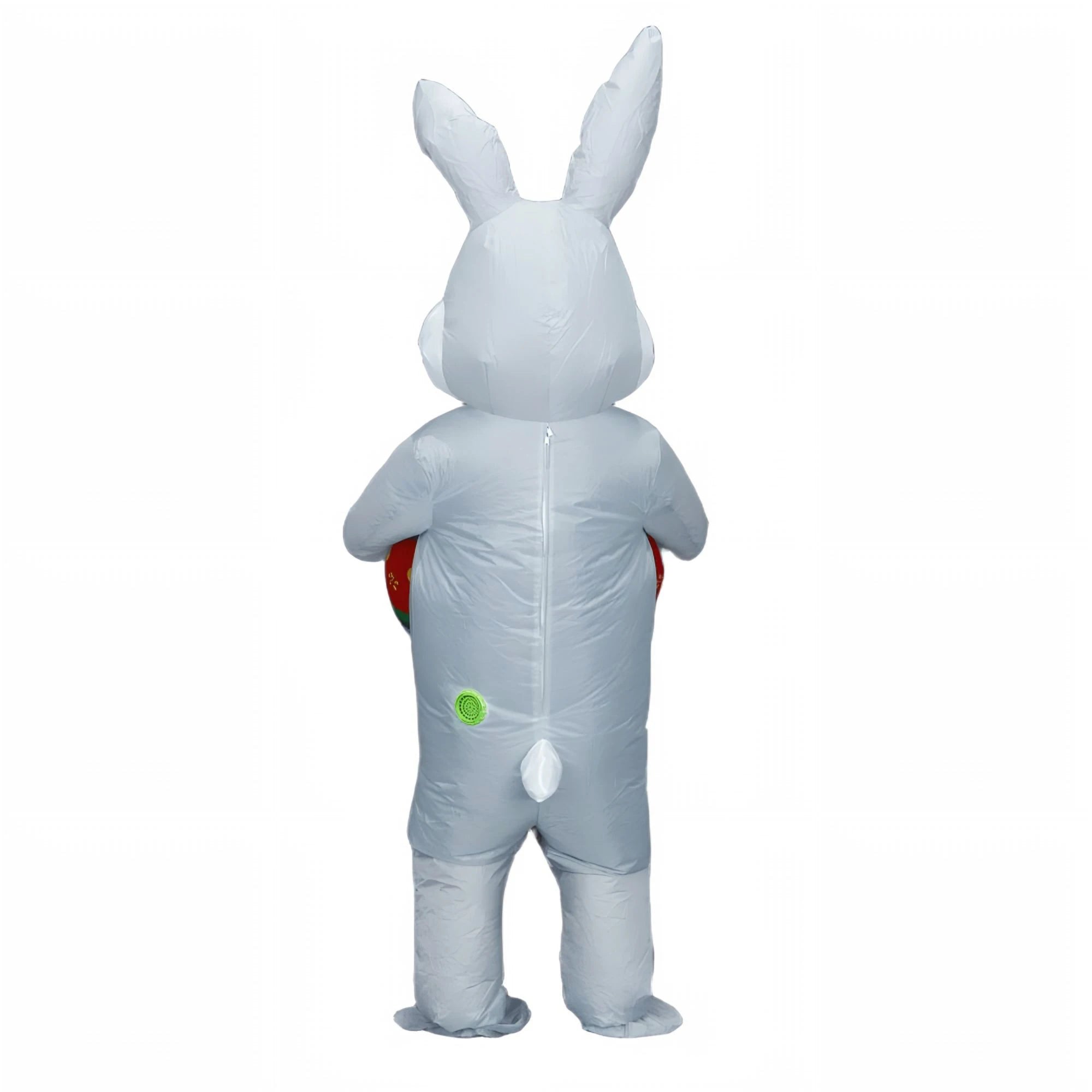 Costume gonflable lapin rose vue latérale fête costumée