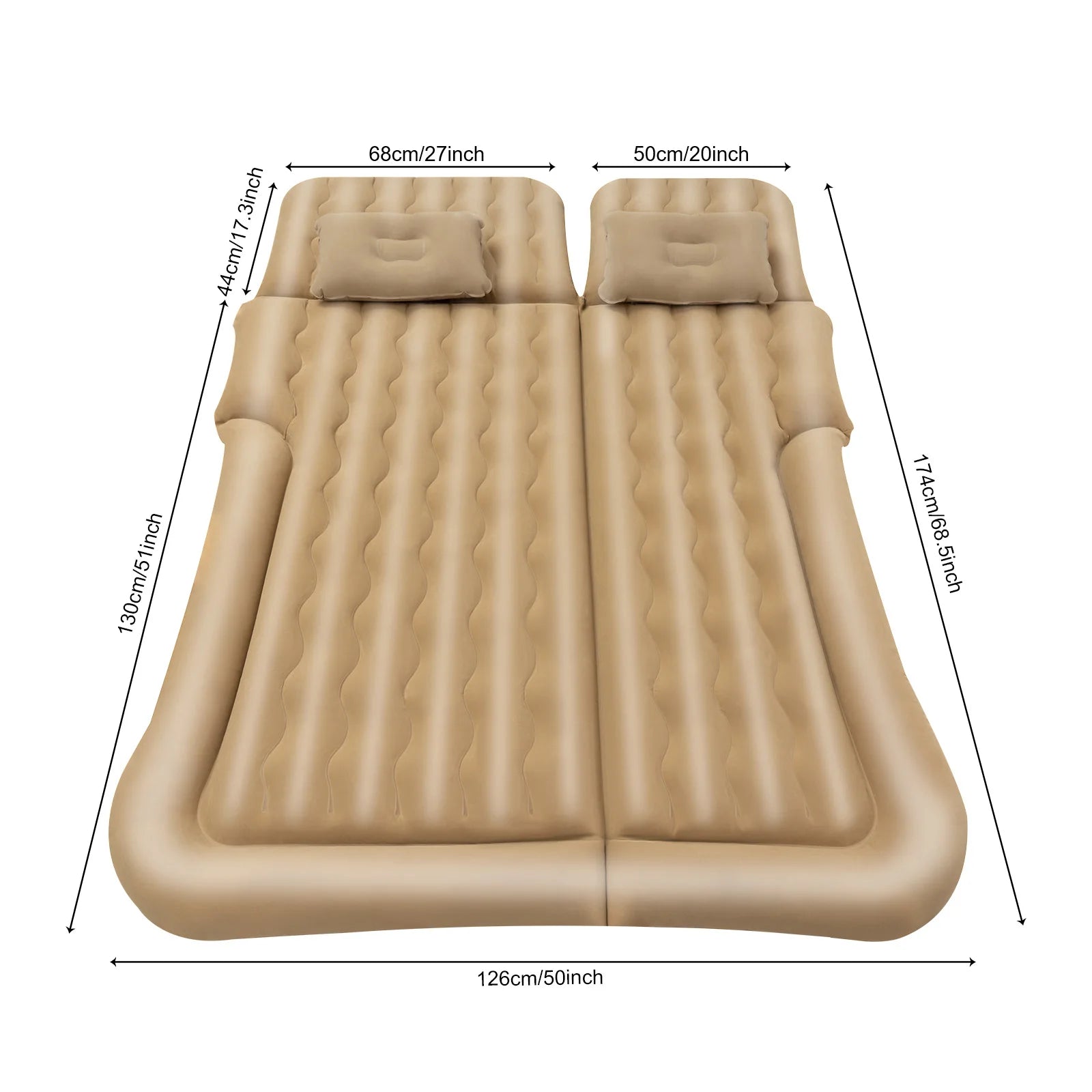 Matelas gonflable beige confortable