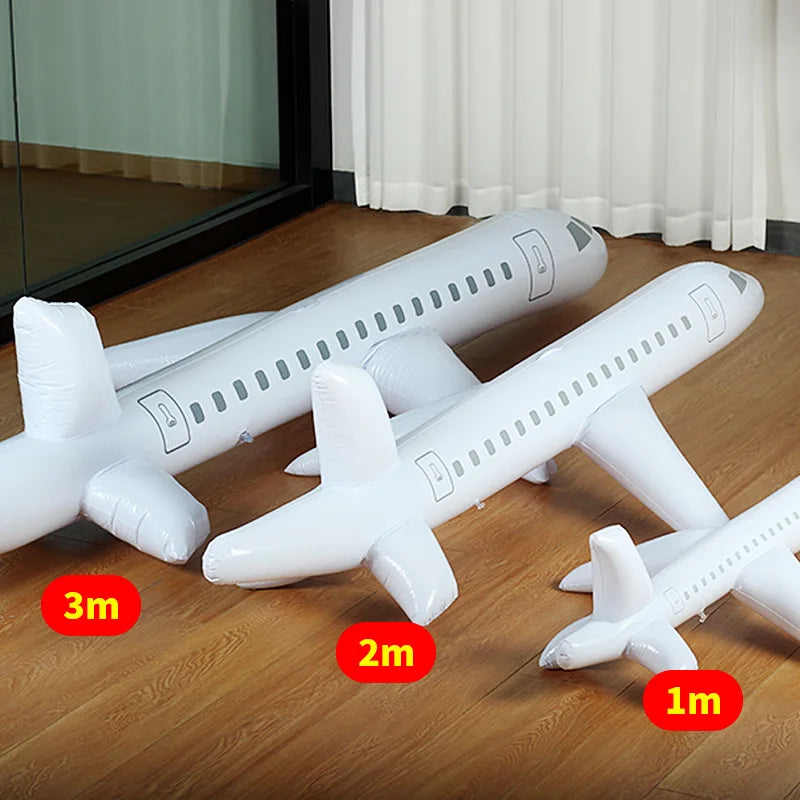 Décoration gonflable avion géant PVC 100 cm vue de face