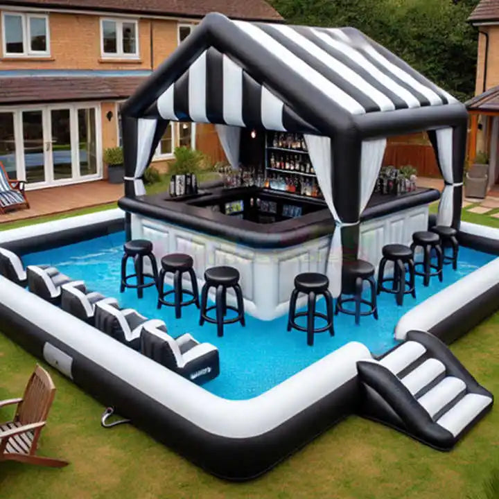 Rangements intégrés du bar gonflable piscine