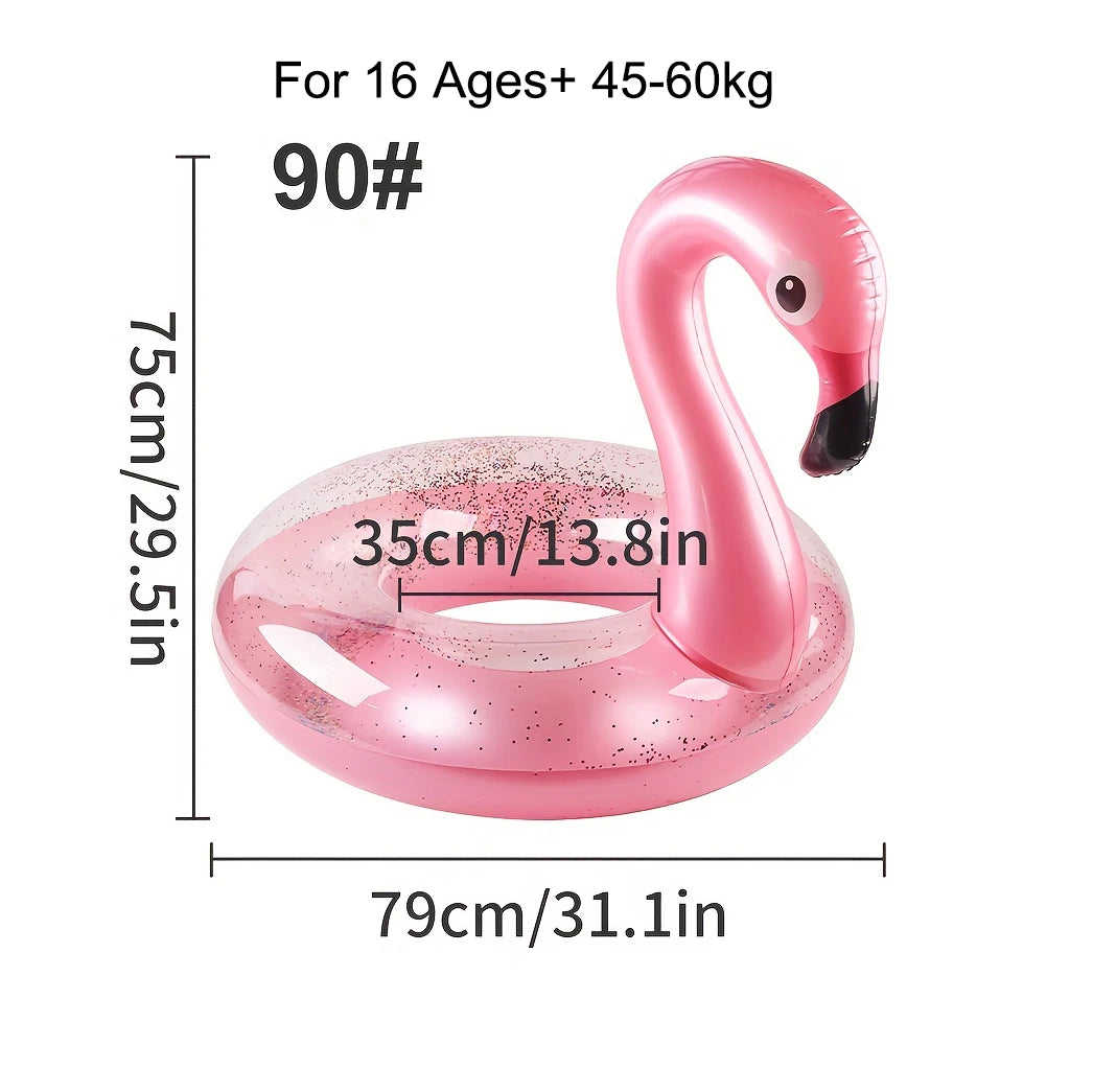 Jouet gonflable piscine flamant rose taille 70 cm
