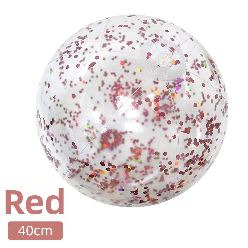 Ballon gonflable paillettes rangé dégonflé compact