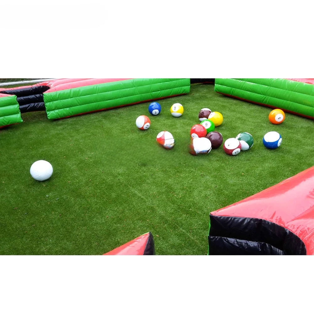 Dimensions du terrain billard gonflable Snookball