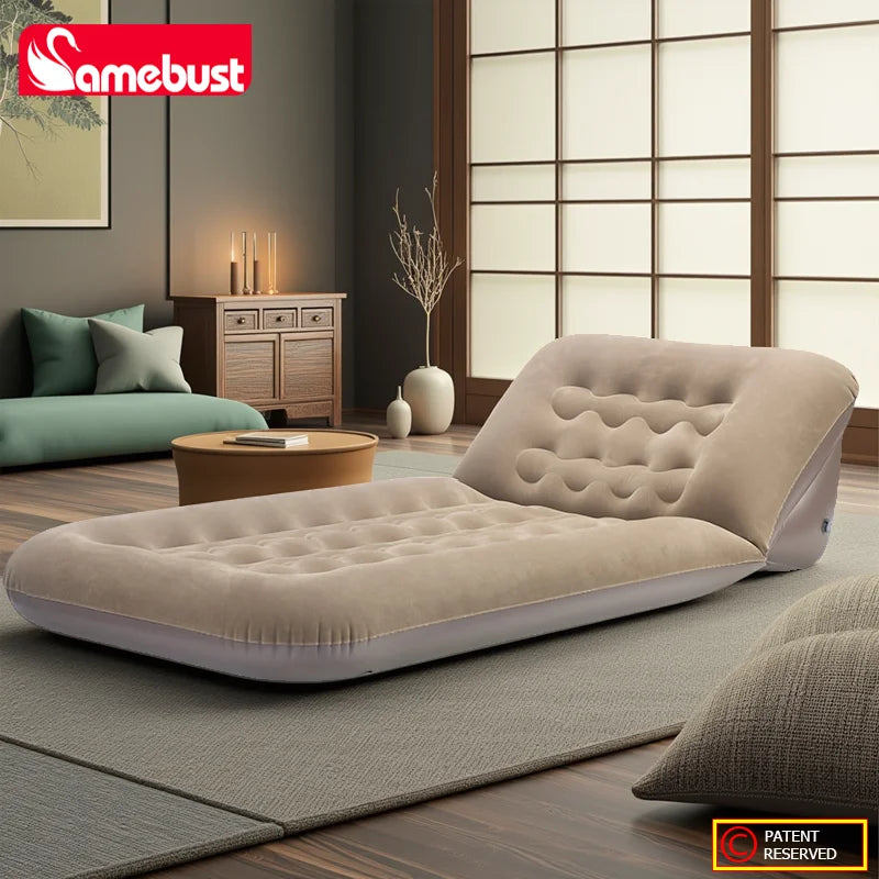 Matelas gonflable pliable rangé compact sac de transport