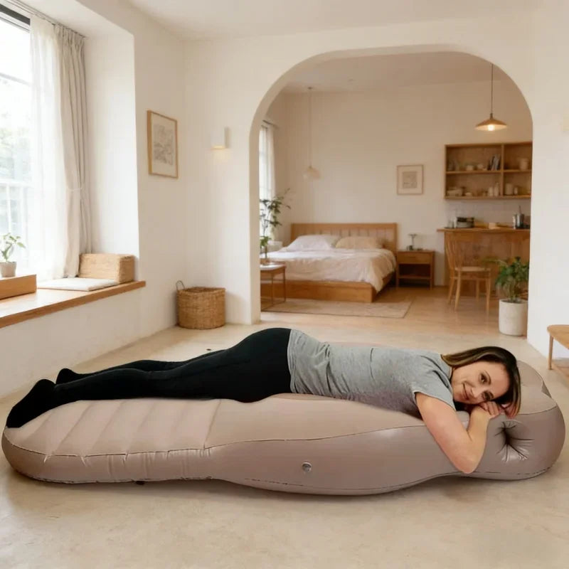 Matelas gonflable de grossesse douillet en PVC floqué