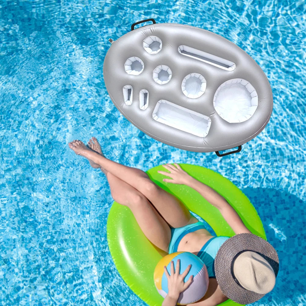Vue de dessus du porte-boissons flottant multi-compartiments