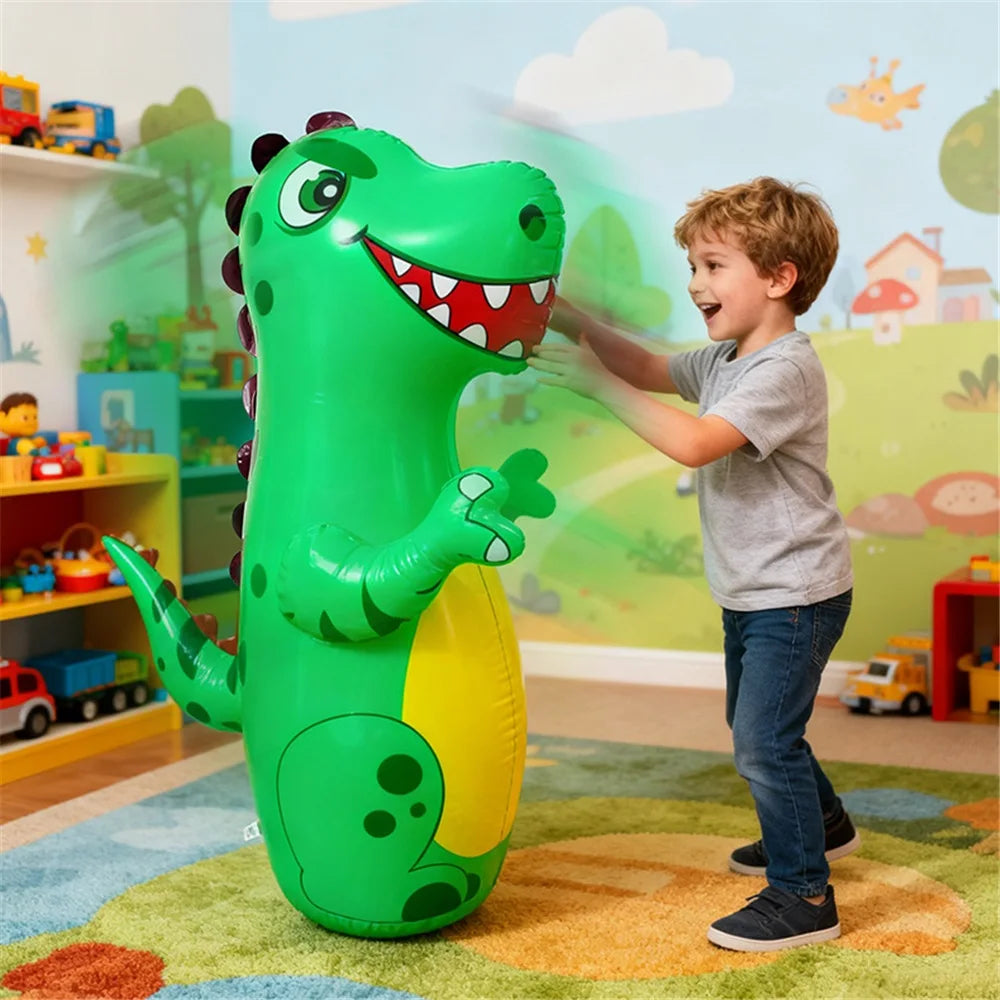 Détail du matériau PVC du sac de frappe dinosaure