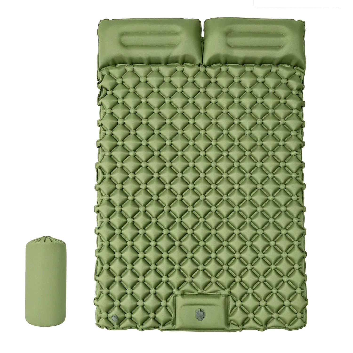 Matelas de camping gonflable pompe intégrée version 1 personne