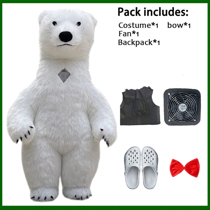 Costume gonflable panda ours polaire pour publicité 15