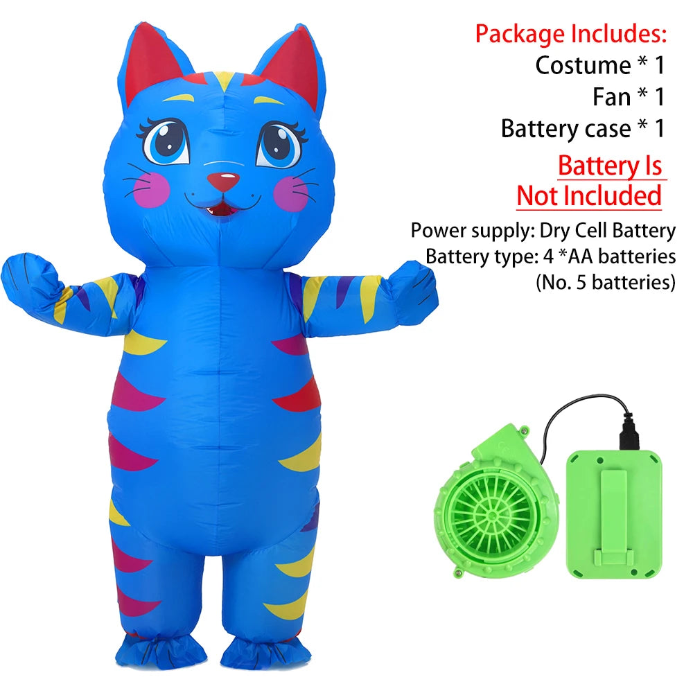Costume gonflable chat polyester résistant