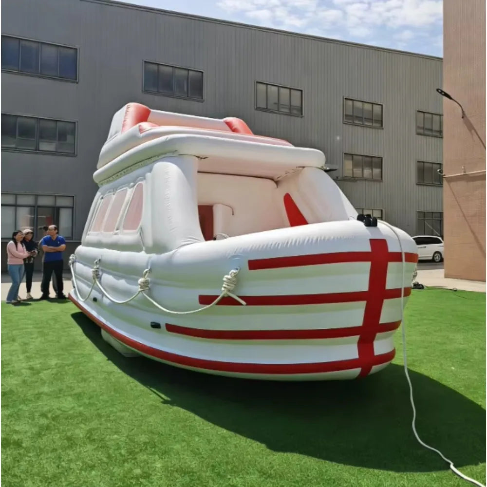 Plateforme Flottante Gonflable Yacht Loisirs - en situation sur l'eau