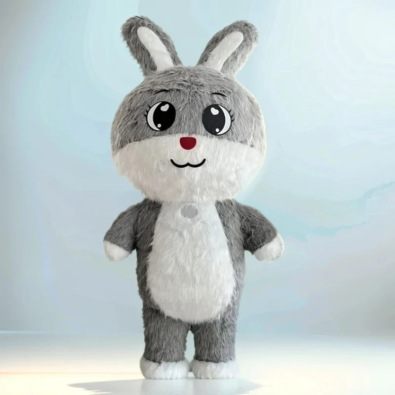 Costume gonflable mascotte panda utilisé lors d'une animation