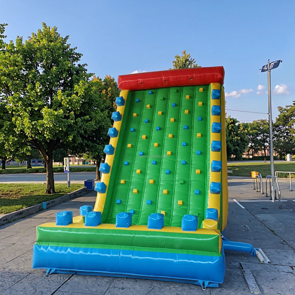 Mur d'escalade gonflable 4x6x6m vue d'ensemble